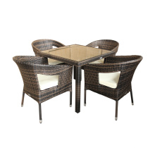 Aluminio mimbre Rattan muebles silla de comedor al aire libre